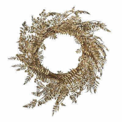 Delux Leaf Wreath Champagne Gold
