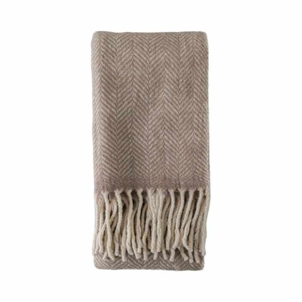 Wool Throw Taupe