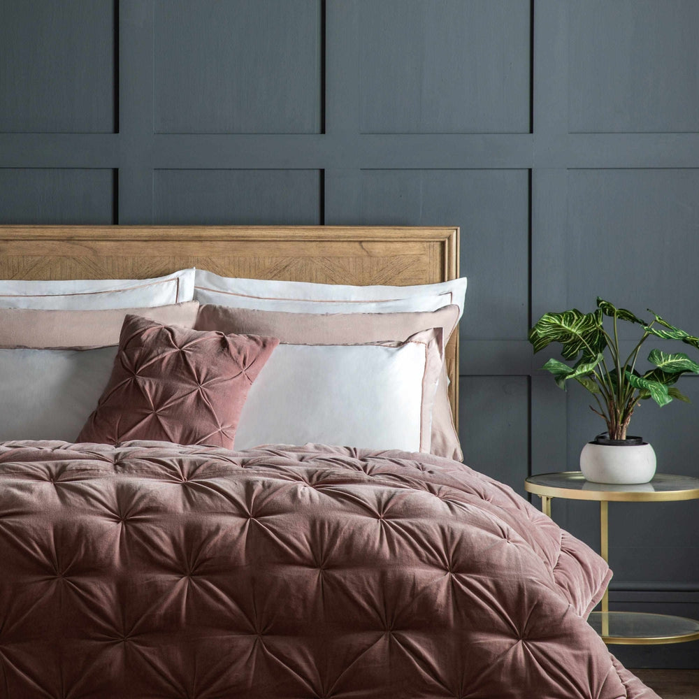 Opulent Velvet Bedspread Blush