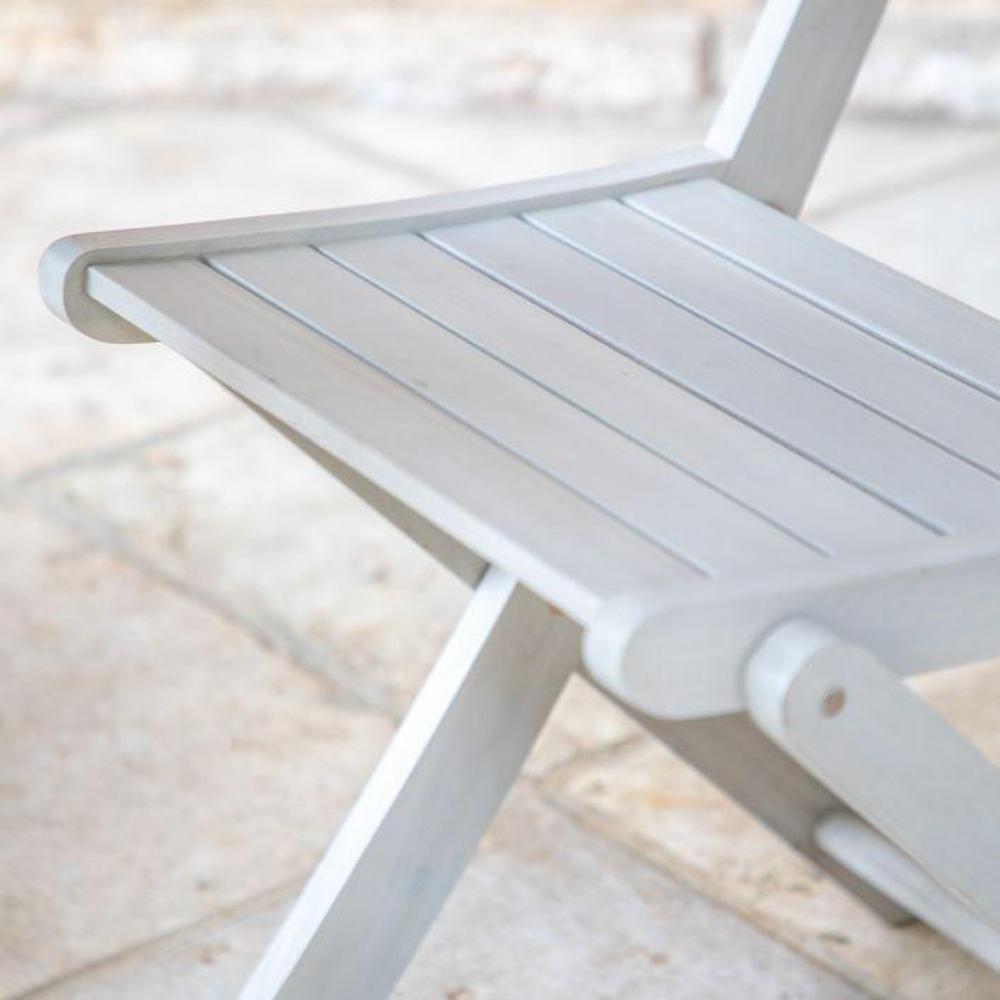 Rezay Folding Chair Whitewash (2pk)