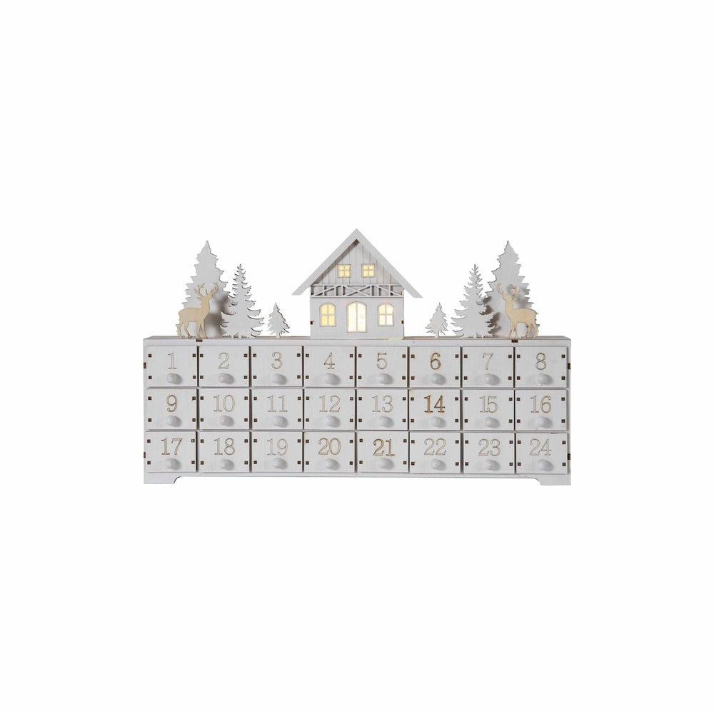 Advent Calendar With LED White