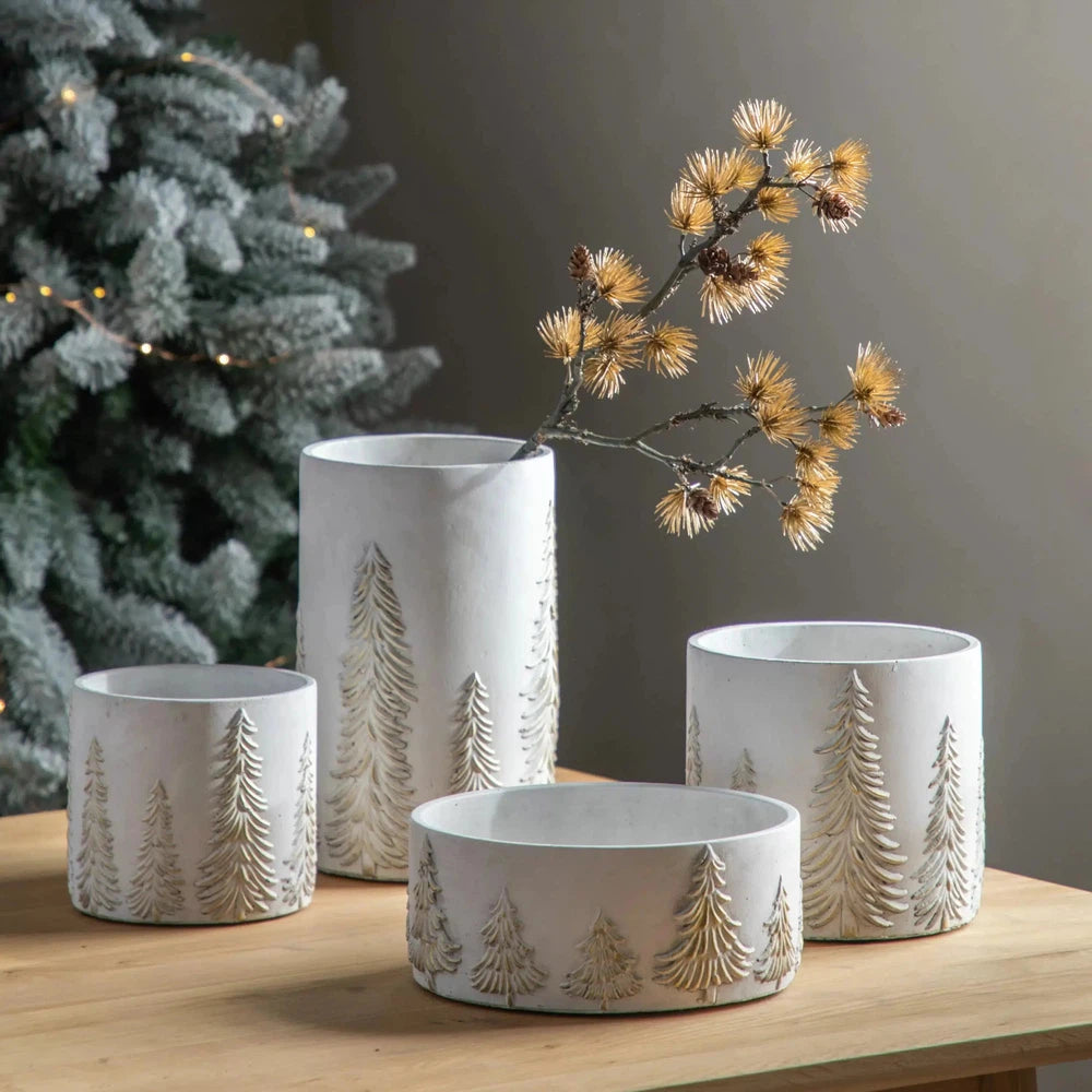 x4 Forest Vase White and Gold