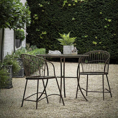 Angwin 2 Seater Bistro Set Noir