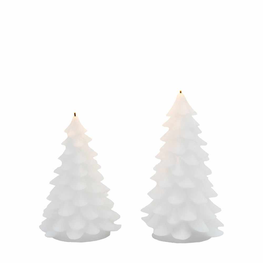 x12 LED Festive Tree Candle White