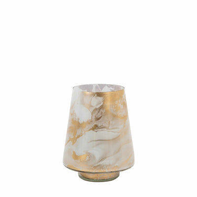 Marbled Hurricane Candle Holder Small