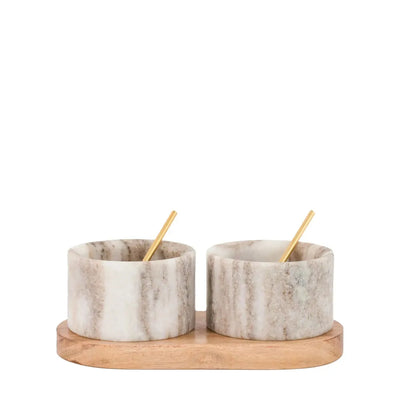 Novi Spoon and Pinch Pot Beige Marble