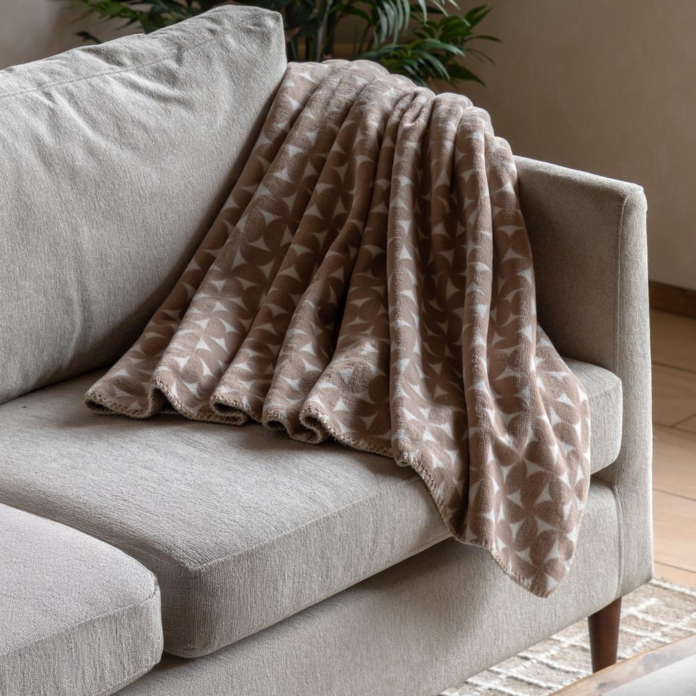 Modern Flannel Throw Taupe