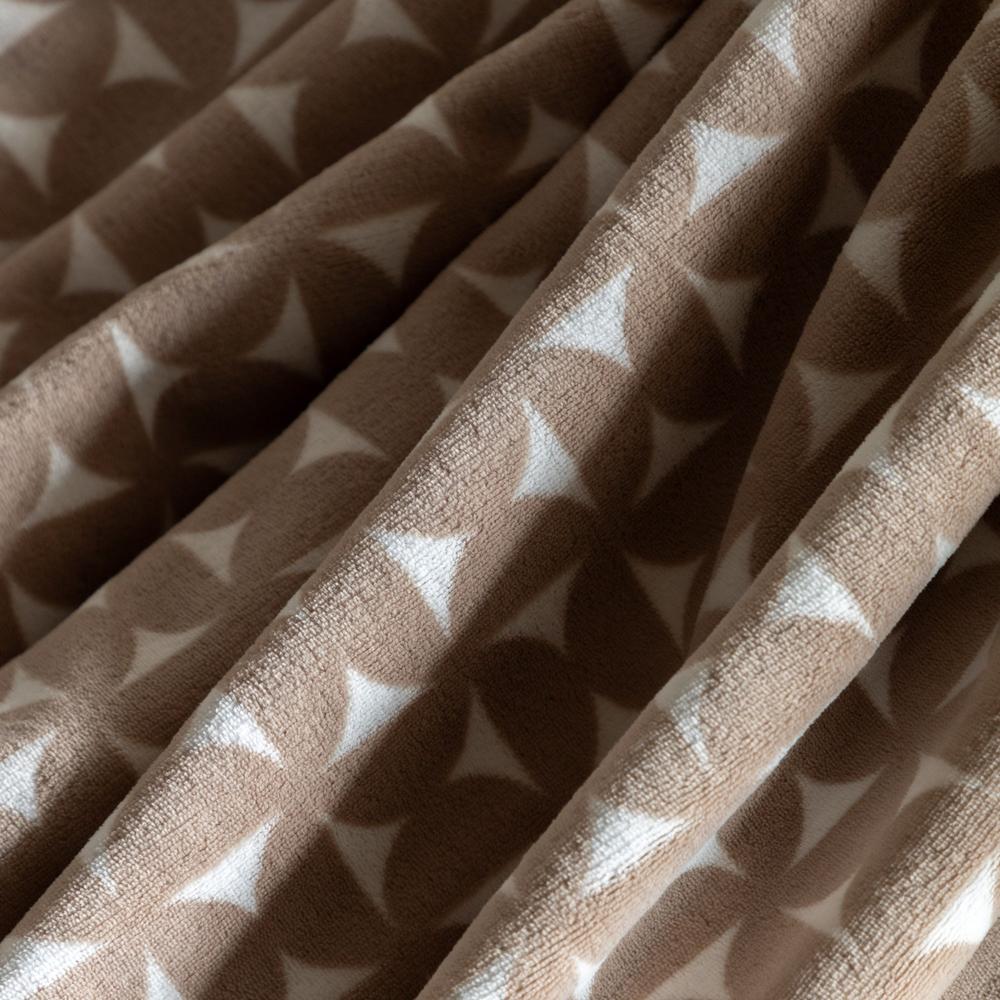 Modern Flannel Throw Taupe