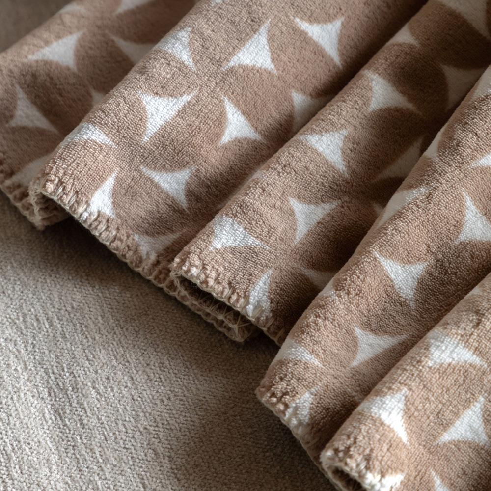 Modern Flannel Throw Taupe