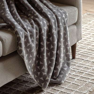 Modern Flannel Throw Grey