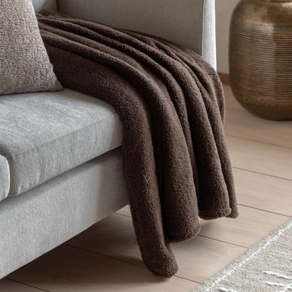Teddy Fleece Throw Chocolate
