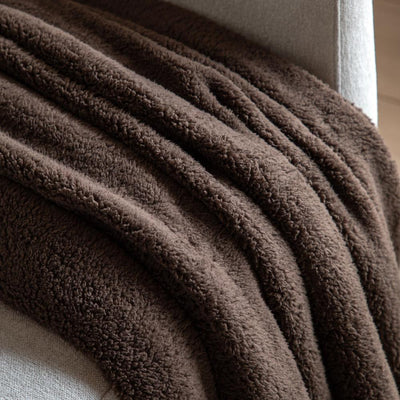 Teddy Fleece Throw Chocolate