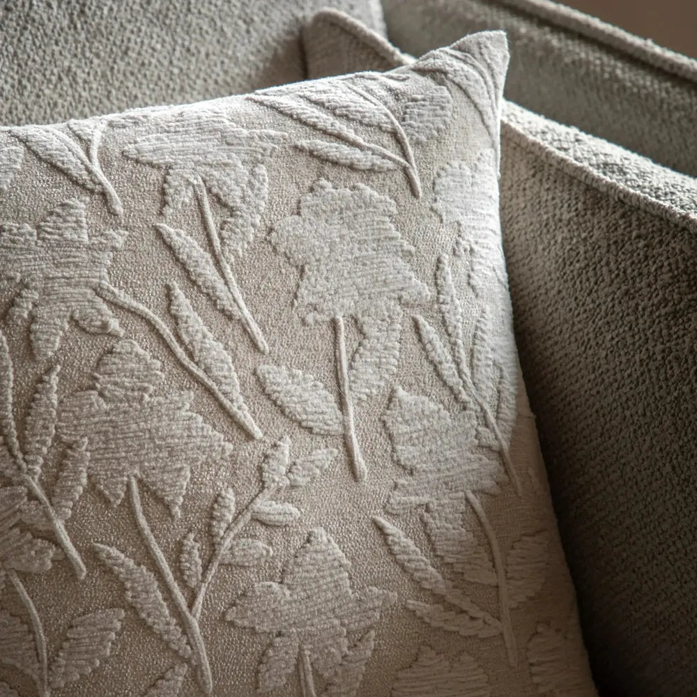 Ewen Floral Cushion Taupe