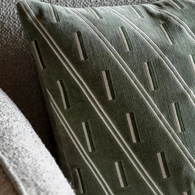 Noa Velvet Cushion Olive