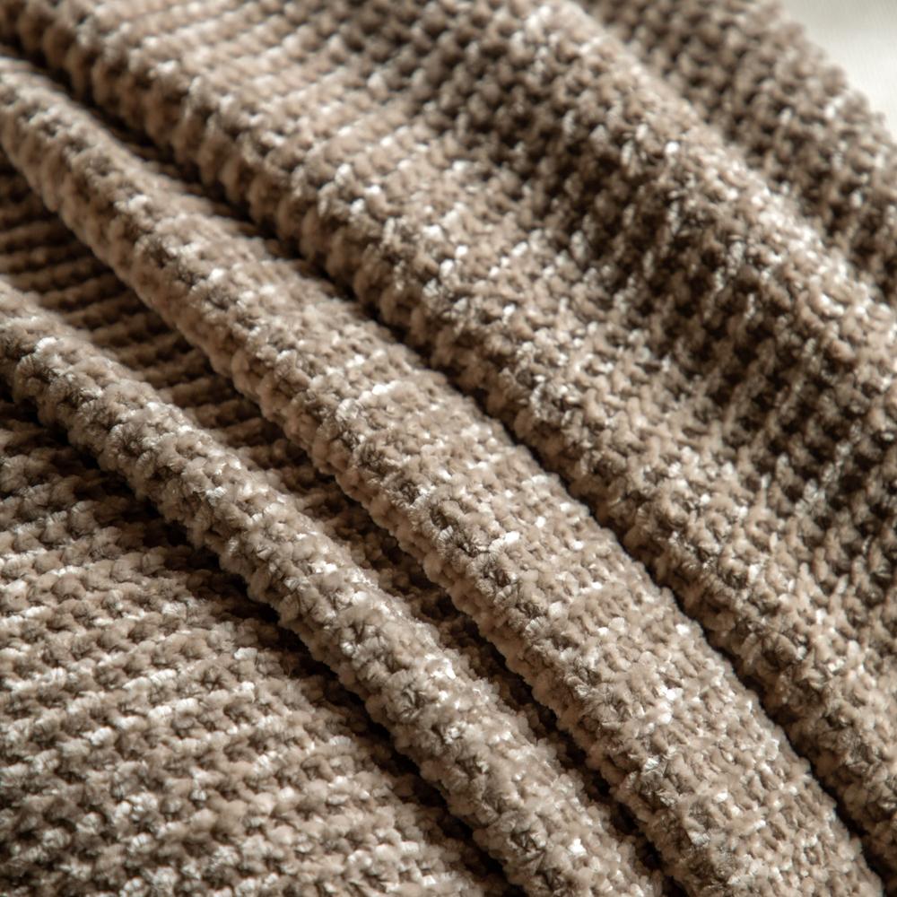 Deco Luxe Taupe Chenille Throw