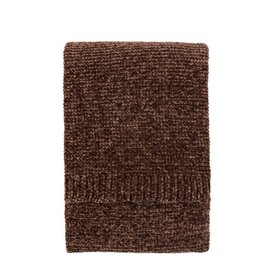 Deco Luxe Chocolate Chenille Throw