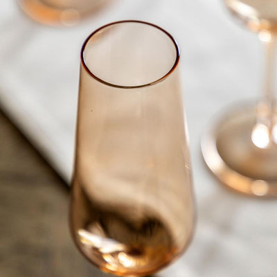 x4 Flute Glass Amber
