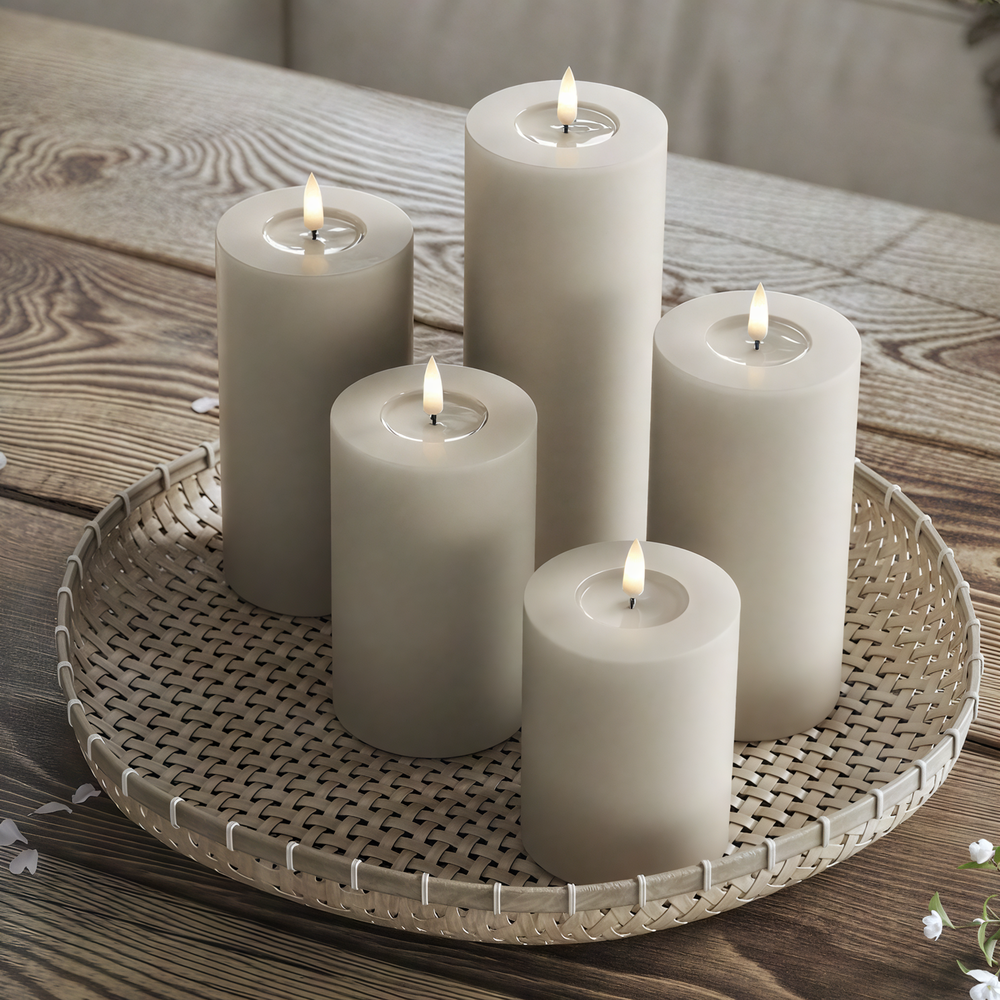 x5 LED Lux Candles Sand