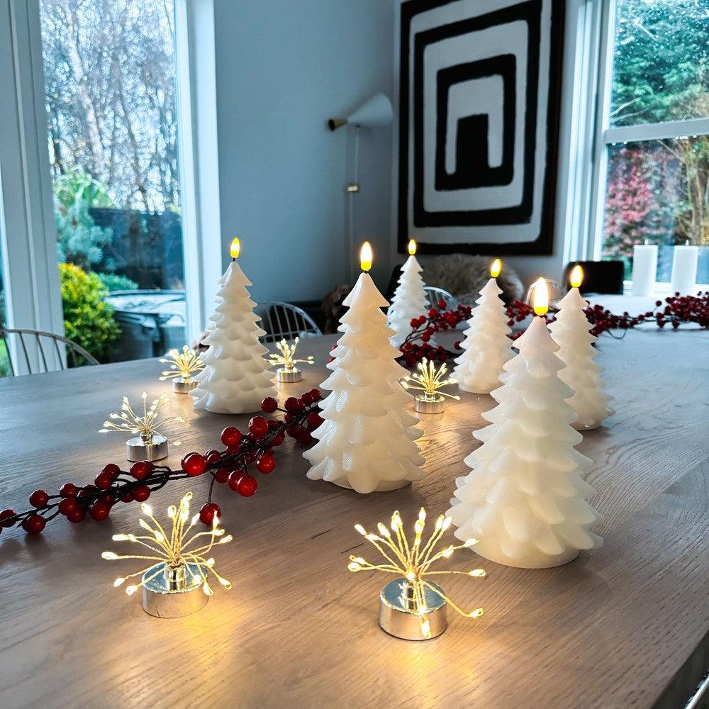 x6 LED Wax Tree Candles x6 Tealights