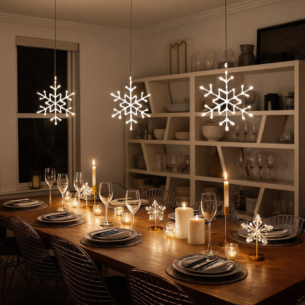 x3 Lumi Hanging Snowflake Light