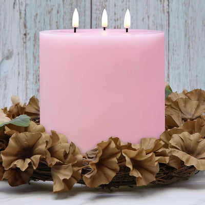 3 Wick LED Candle Pink