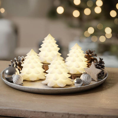 x12 LED Wax Mini Pine Tree Lights