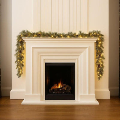 x2 Pre Lit Natural Feel Garland