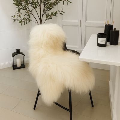 White Icelandic Sheepskin Rug