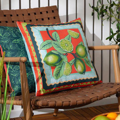 Anemone Limes Outdoor Pillow Multi