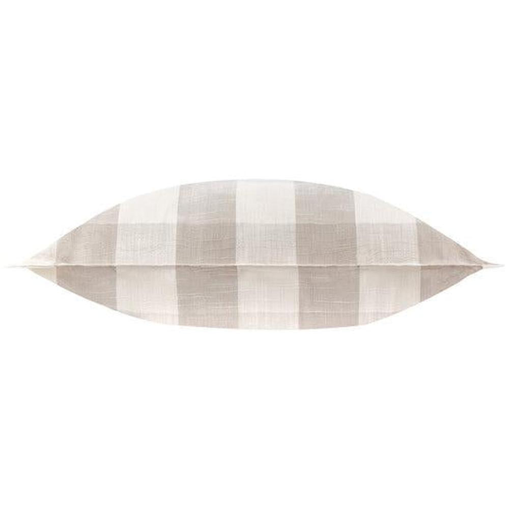 Chesil Check Cotton Outdoor Pillow Beige