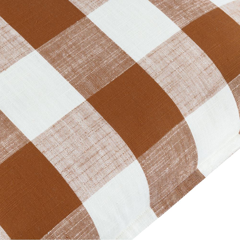 Chesil Check Cotton Outdoor Pillow Pecan