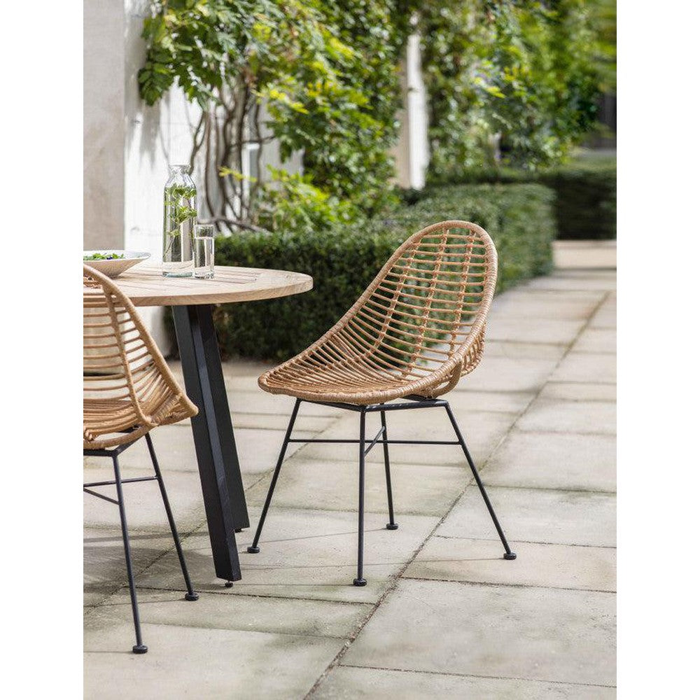 x2 Hampstead Scoop Chairs Natural