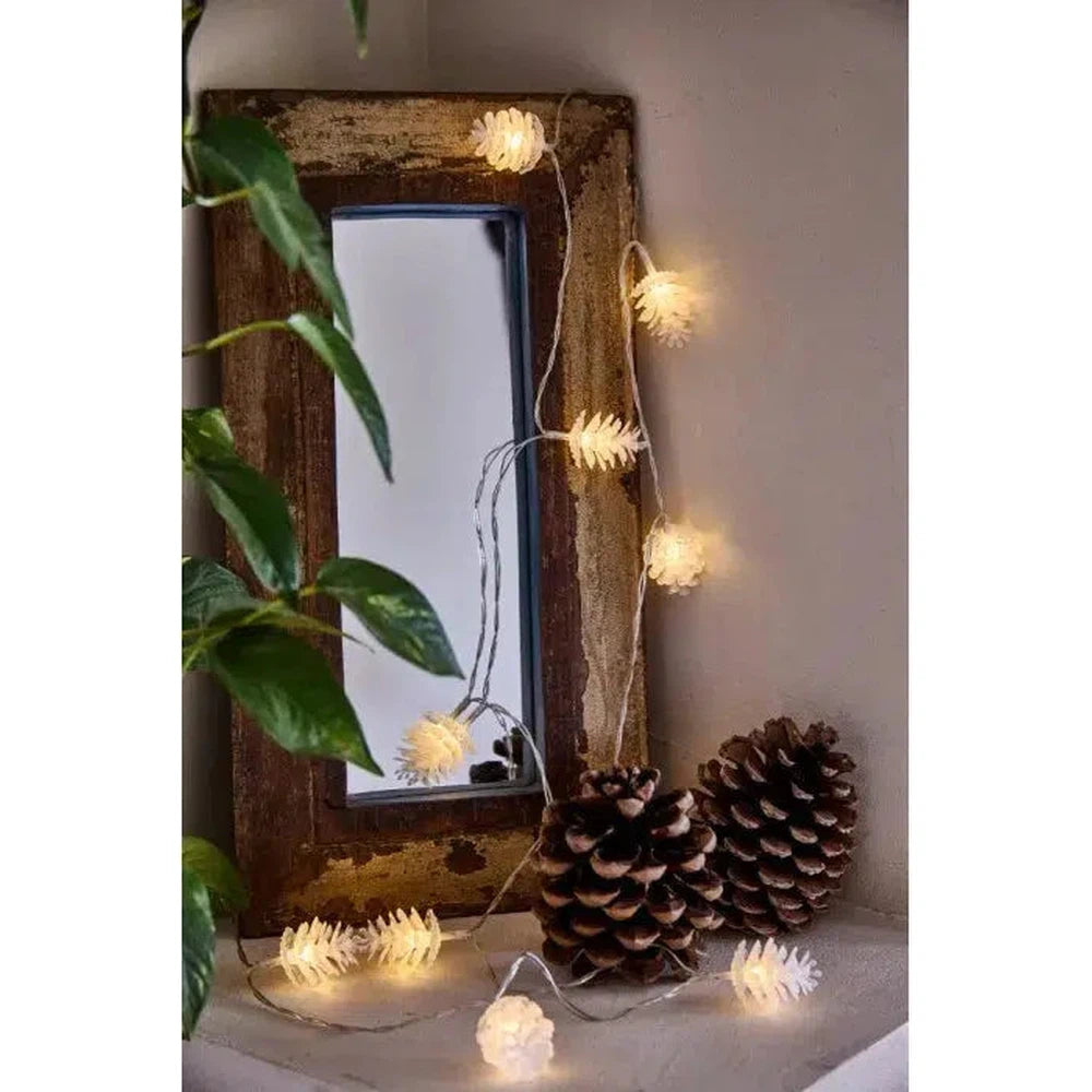 x6 Pinecone Garland Lights Clear