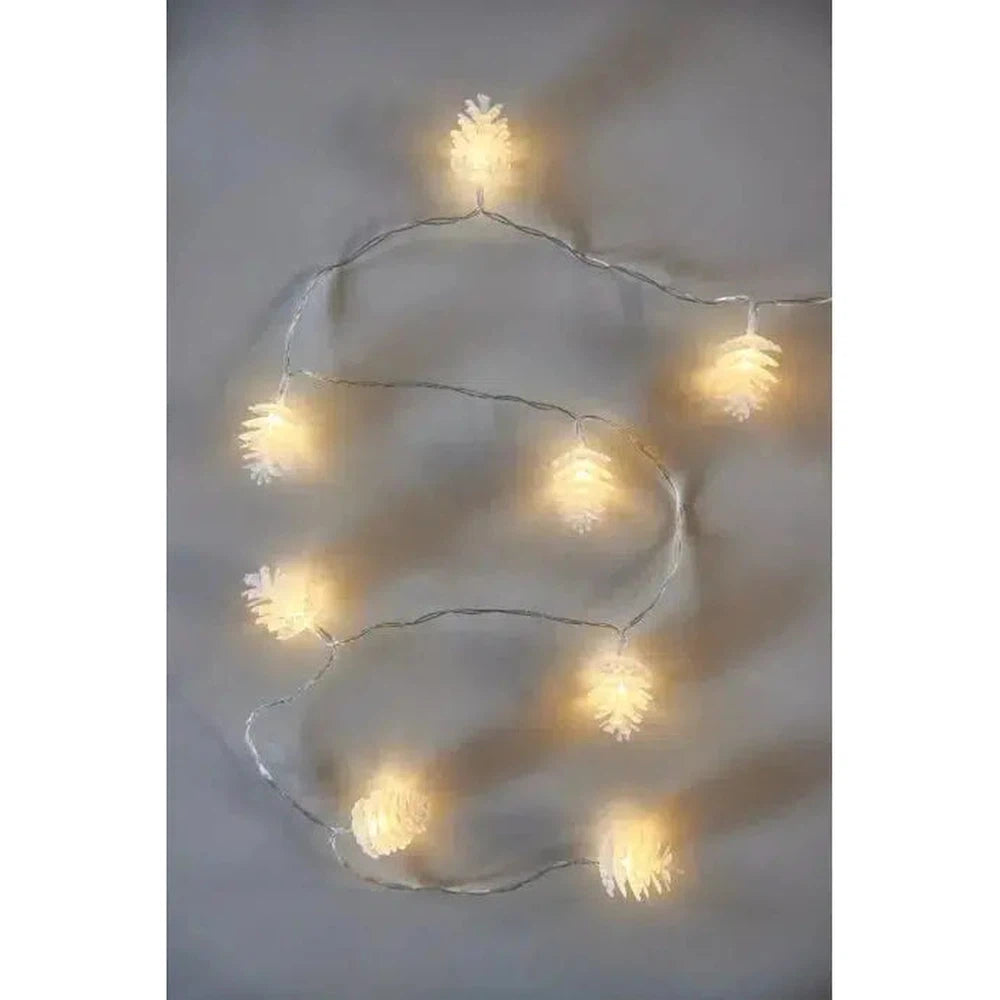 x6 Pinecone Garland Lights Clear