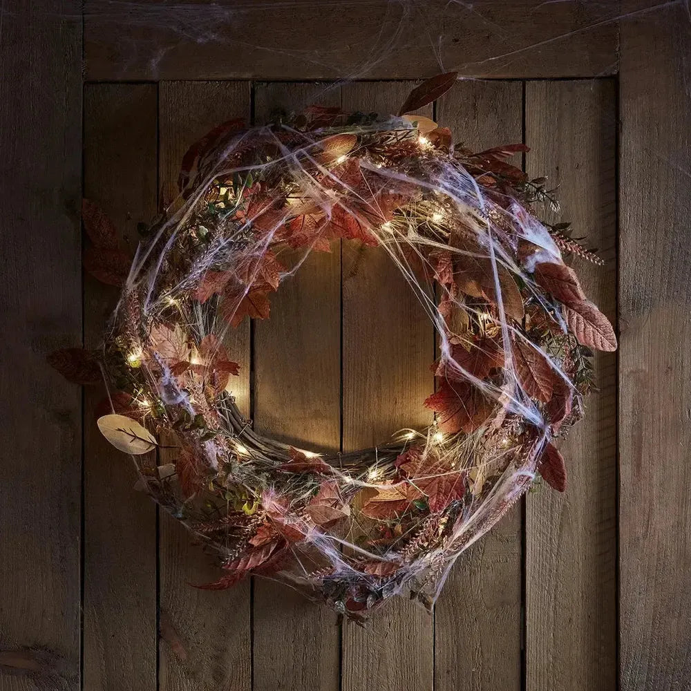 Pre Lit Maple Leaf Fall Wreath