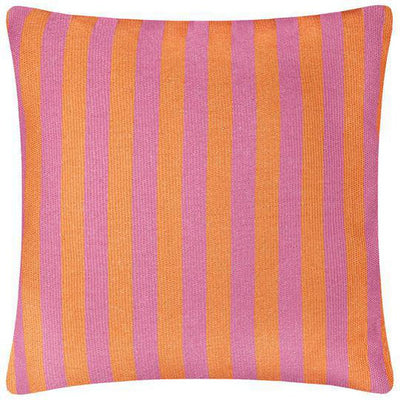 Deck Stripe Woven Outdoor Pillow Orange Pink