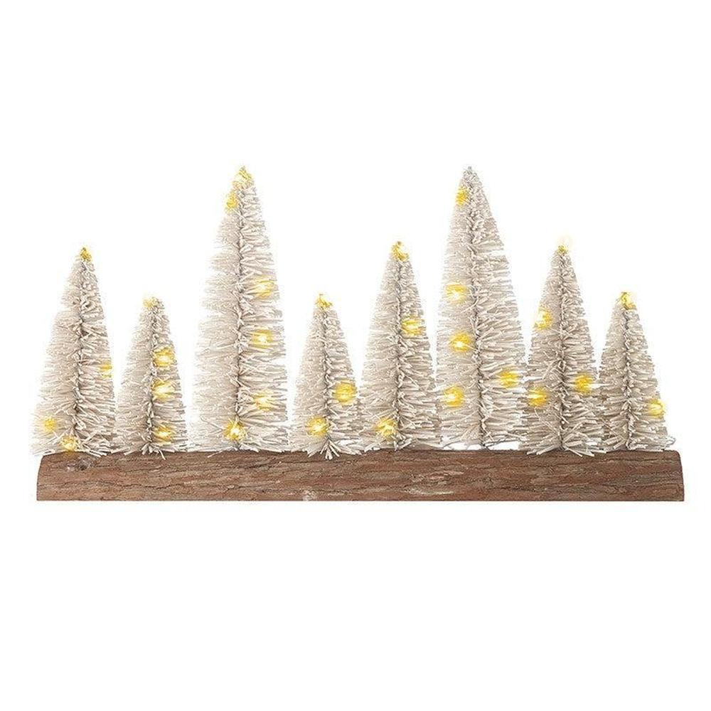 x2 White Fir Forest Scene Lights