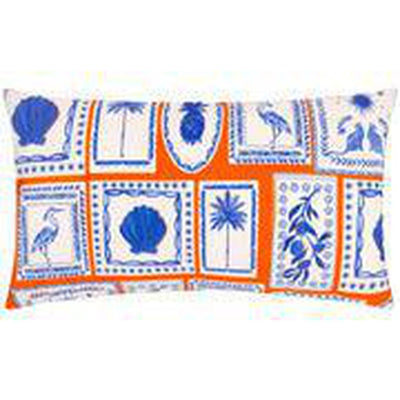 Frieze Outdoor Pillow Coral Blue