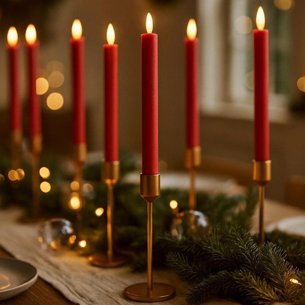 LED Chandelier Candles Red