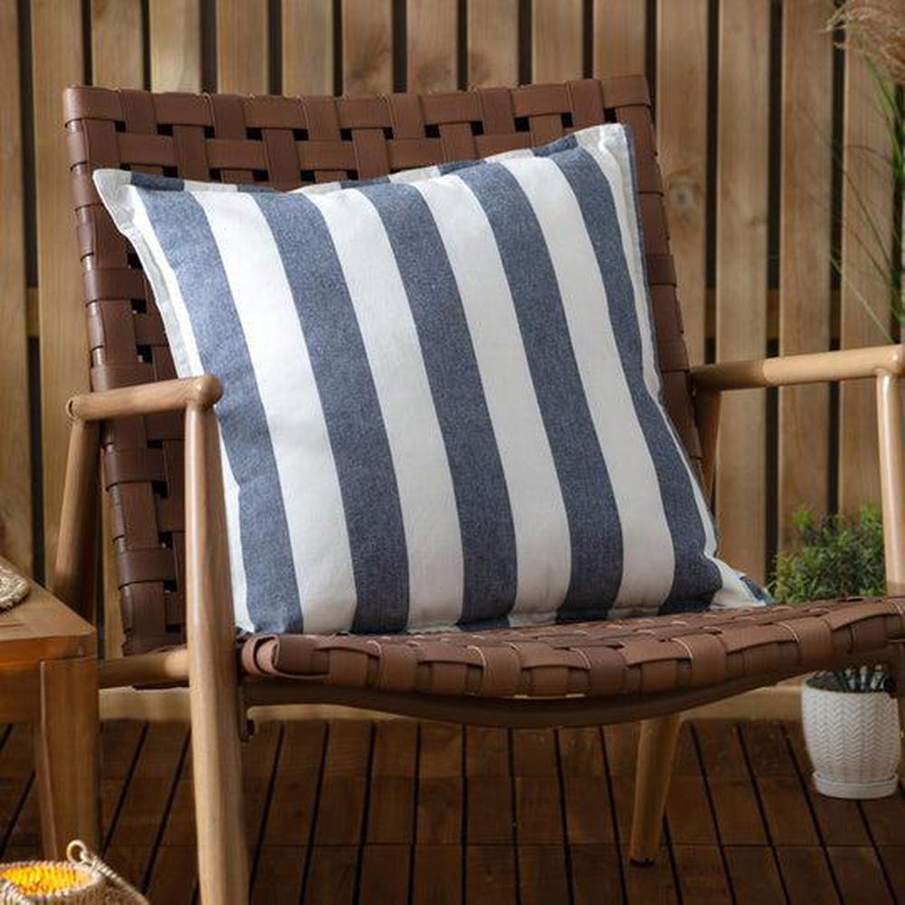 Hayle Cotton Outdoor Pillow Navy