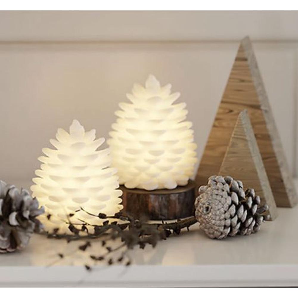 x24 LED Wax Pinecone Mini Lights