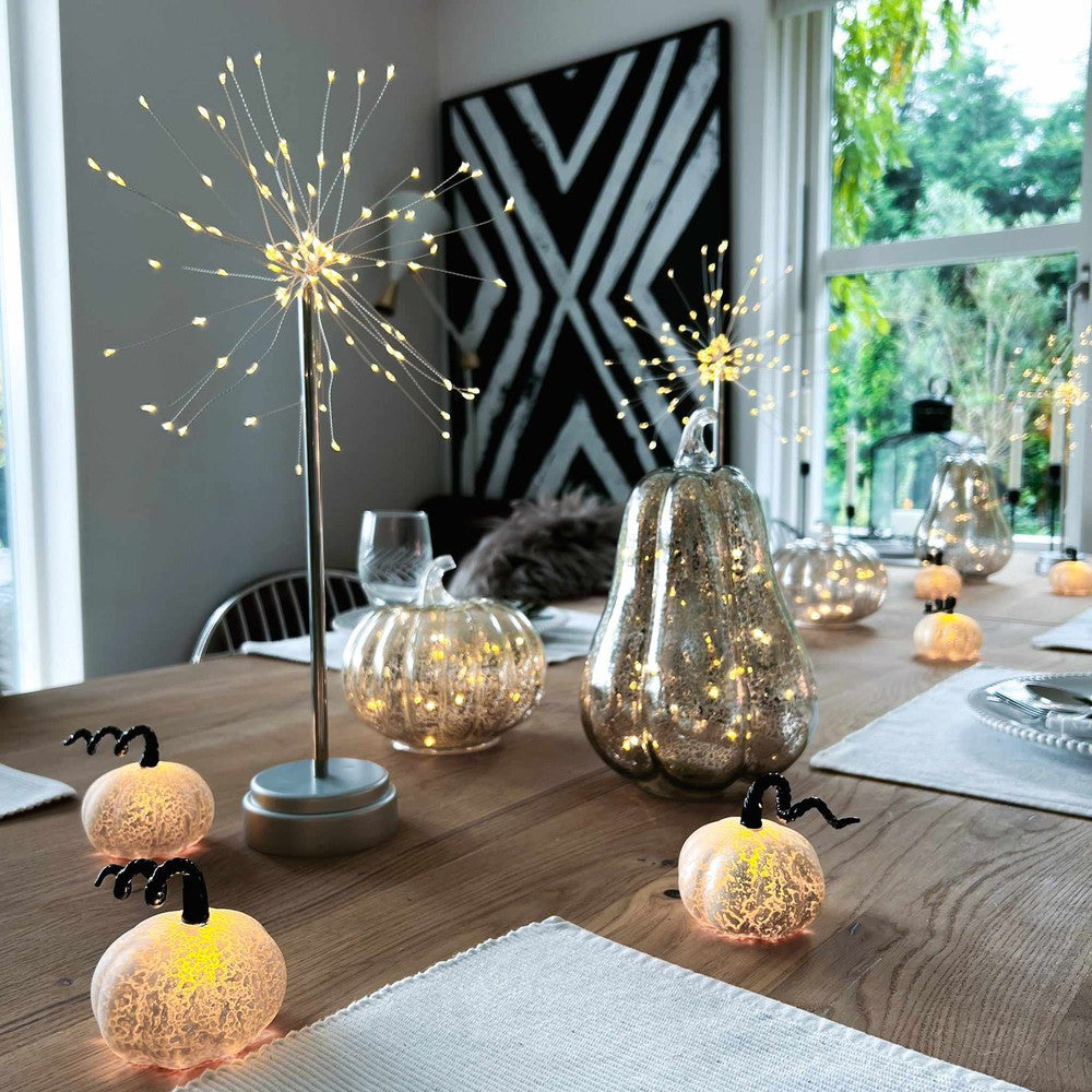 x12 Mini Antique Glass Pumpkins 6x Table Starburst Lights