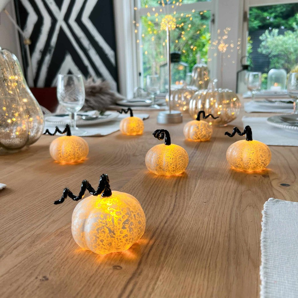 x24 Mini Antique LED Glass Pumpkins