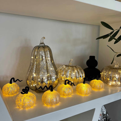 x12 Mini Antique Glass Pumpkins 6x Table Starburst Lights