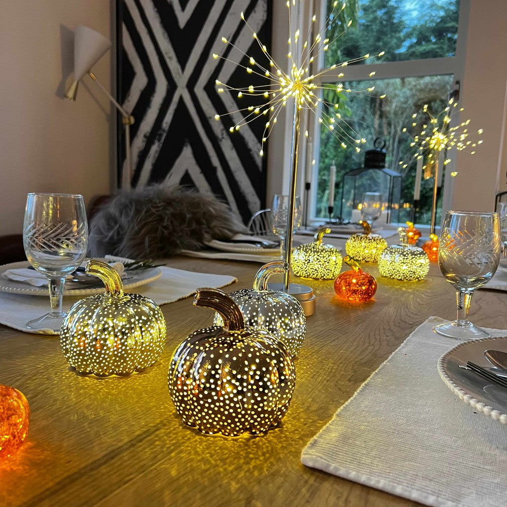 Fall Starburst Mottled Pumpkin Table Lights Pack