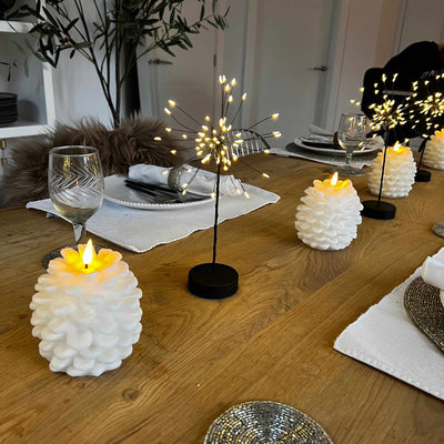 Starburst Table Lamps & Pinecones Pack