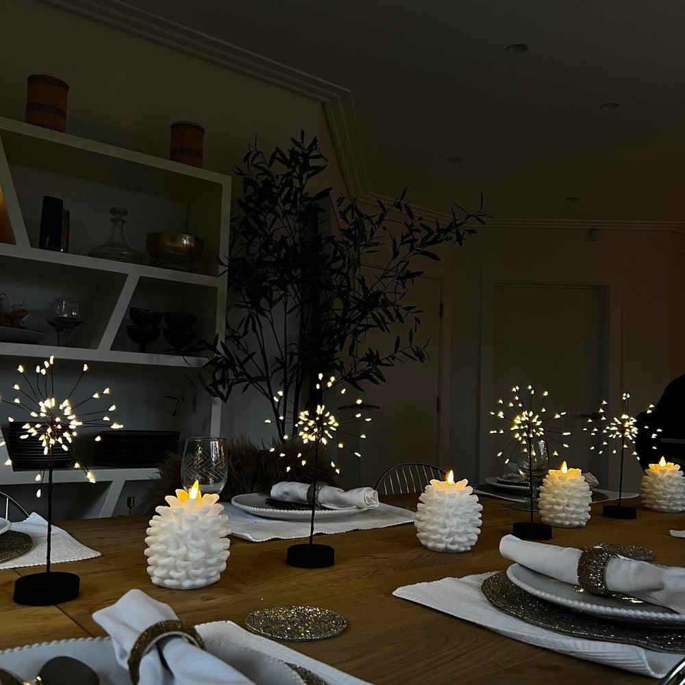 Starburst Table Lamps & Pinecones Pack