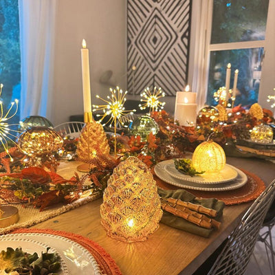 x12 LED Glass Pinecone Lights
