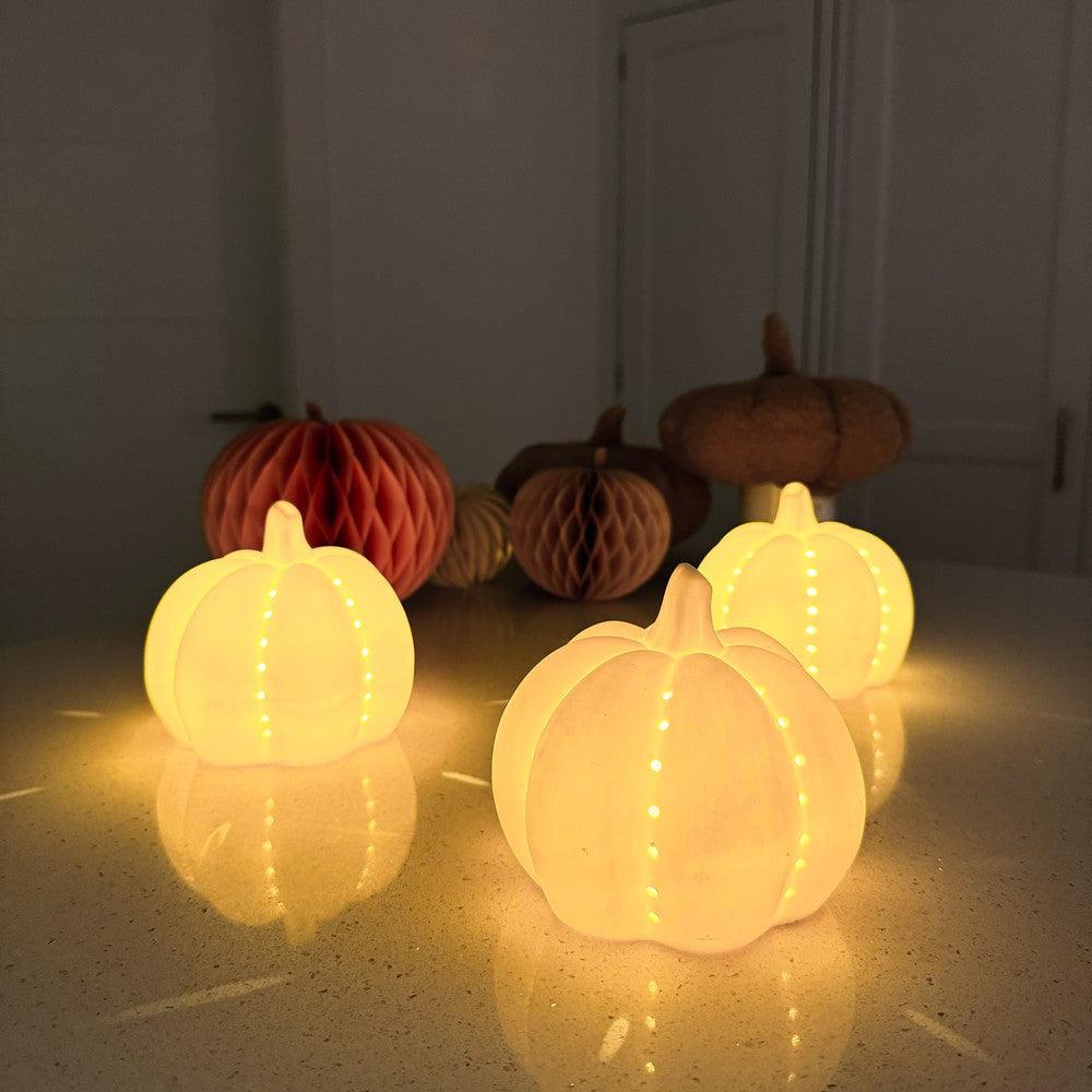 x4 LED Ceramic Pumpkins