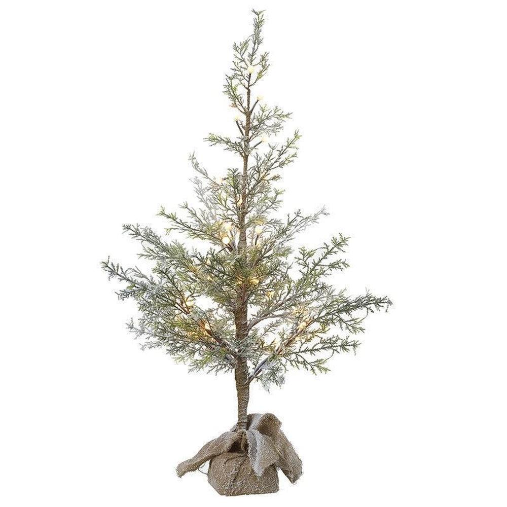 Light Up Fir Tree With Hessian Base